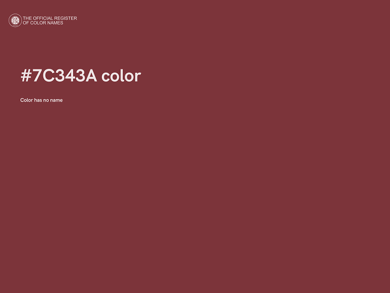 #7C343A color image