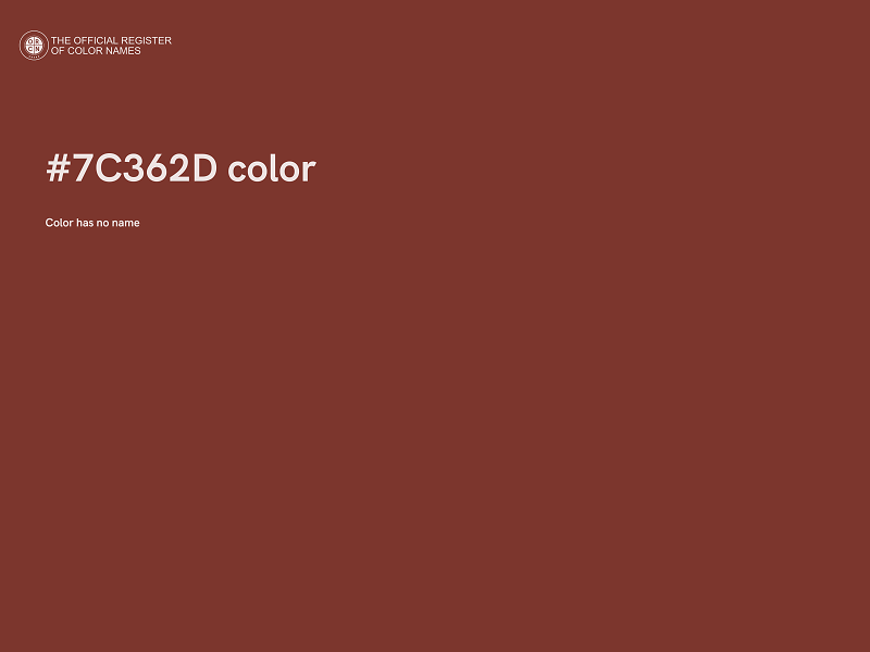 #7C362D color image