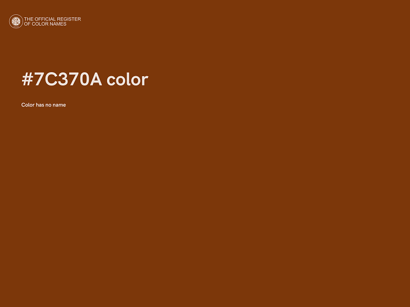 #7C370A color image