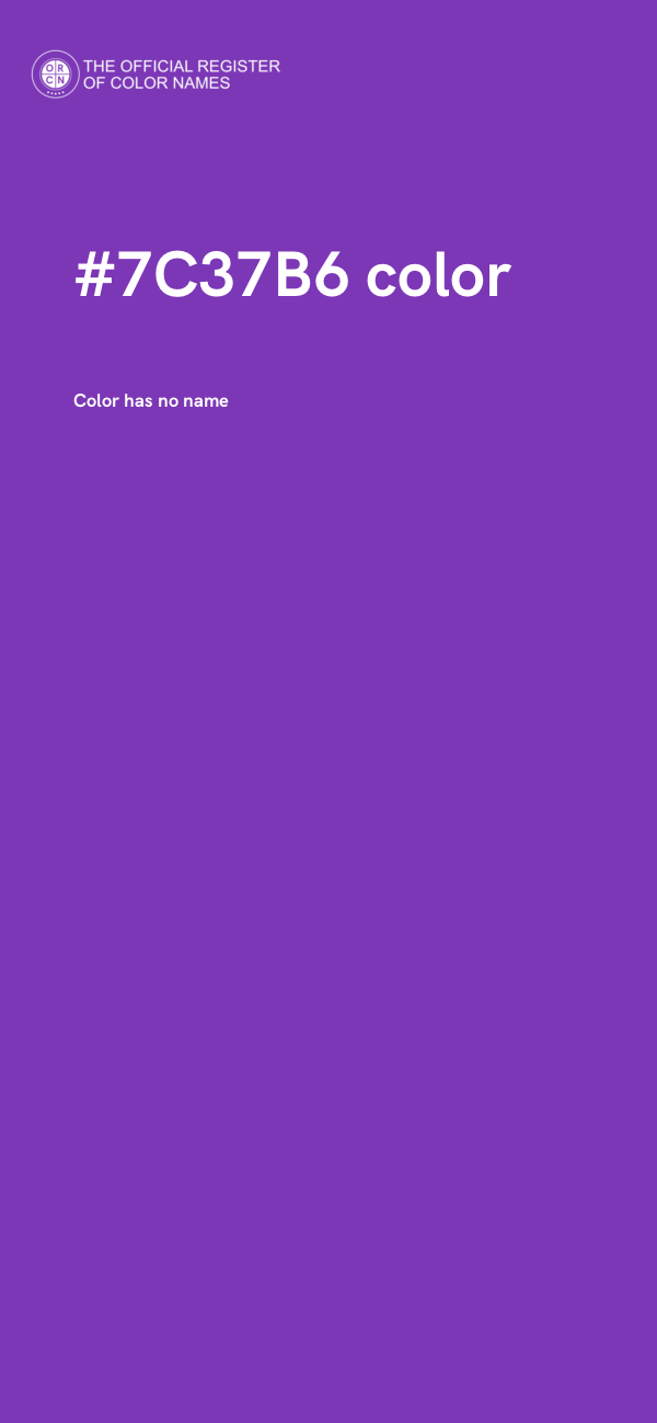 #7C37B6 color image