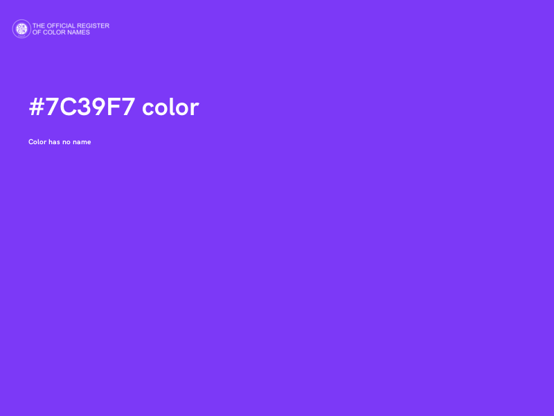 #7C39F7 color image