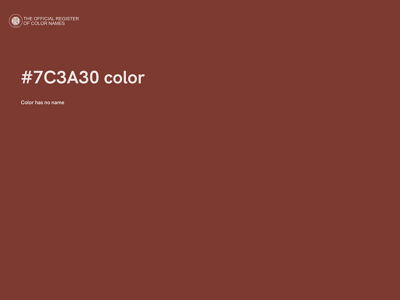 #7C3A30 color image