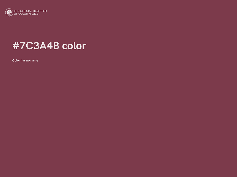 #7C3A4B color image