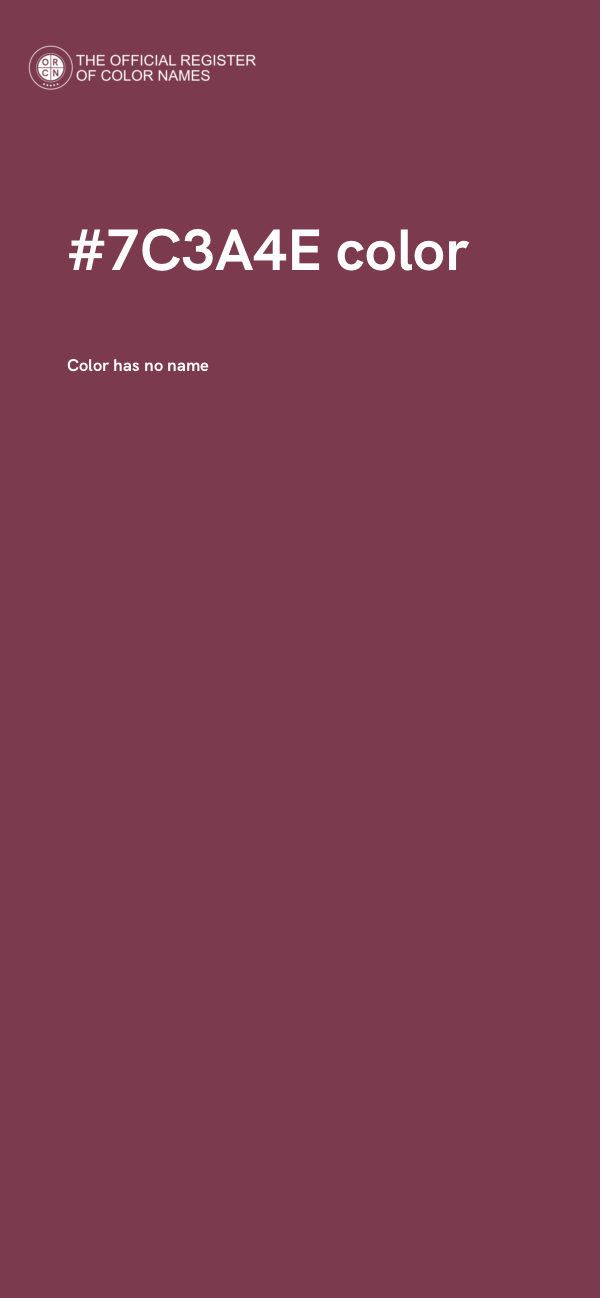 #7C3A4E color image