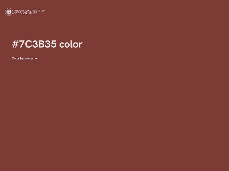 #7C3B35 color image