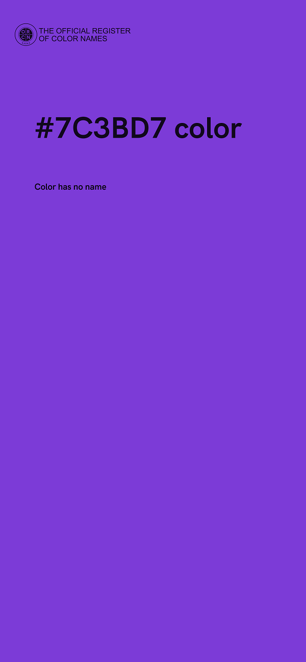 #7C3BD7 color image