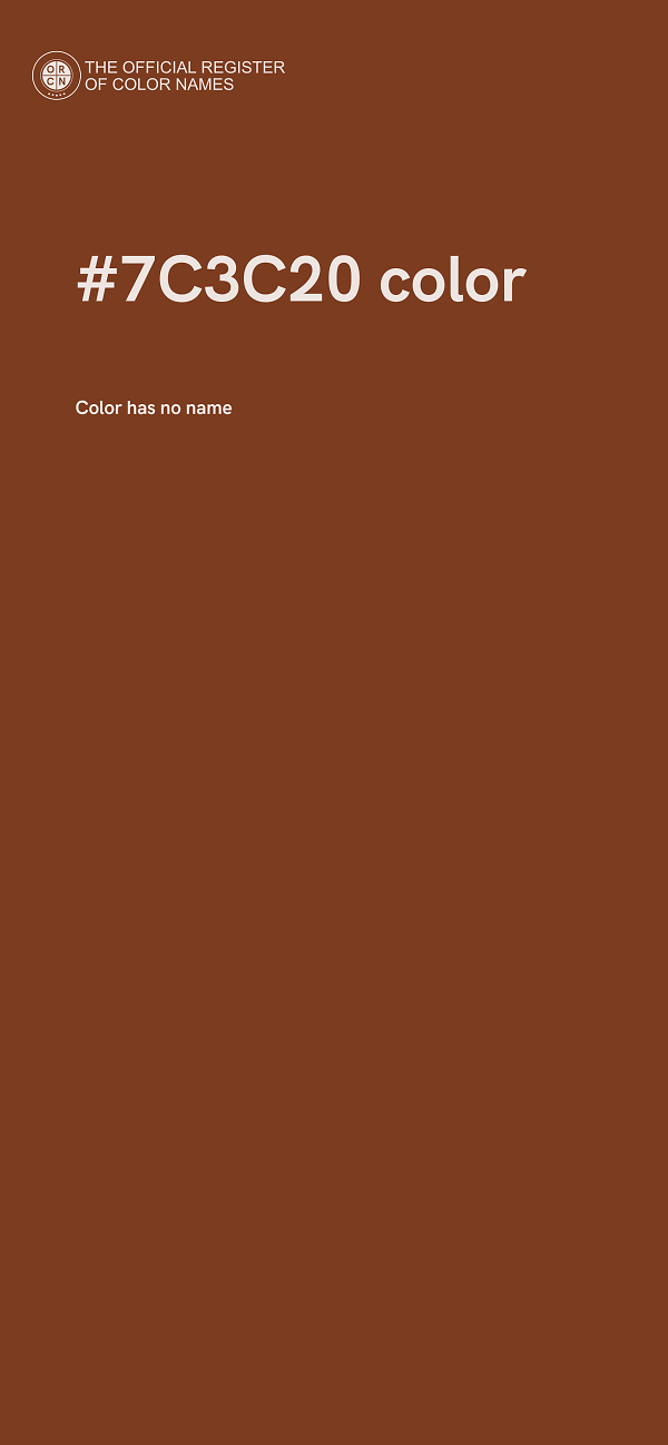 #7C3C20 color image