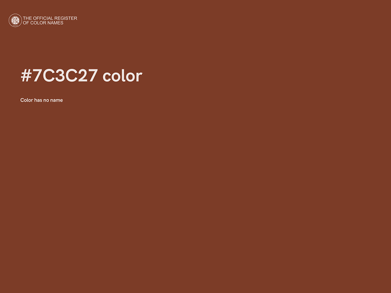 #7C3C27 color image