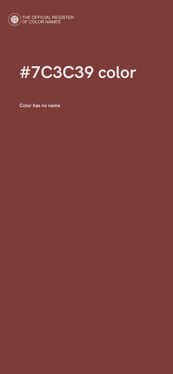 #7C3C39 color image