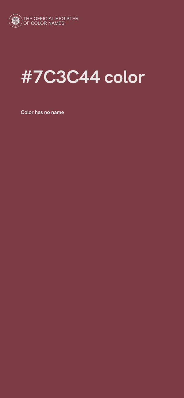 #7C3C44 color image
