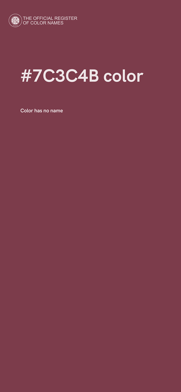 #7C3C4B color image