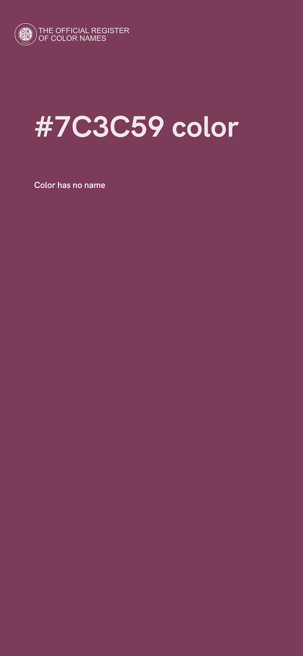 #7C3C59 color image