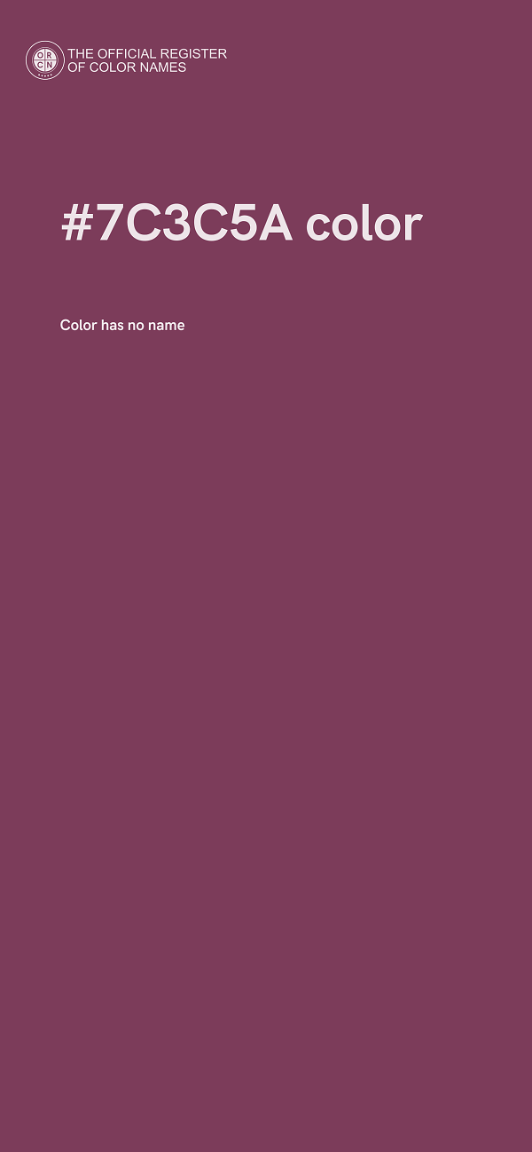 #7C3C5A color image