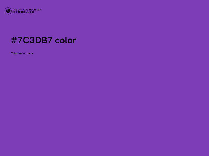 #7C3DB7 color image