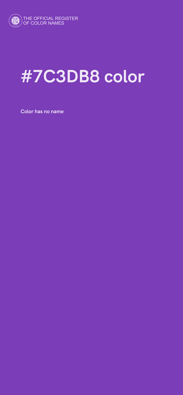 #7C3DB8 color image