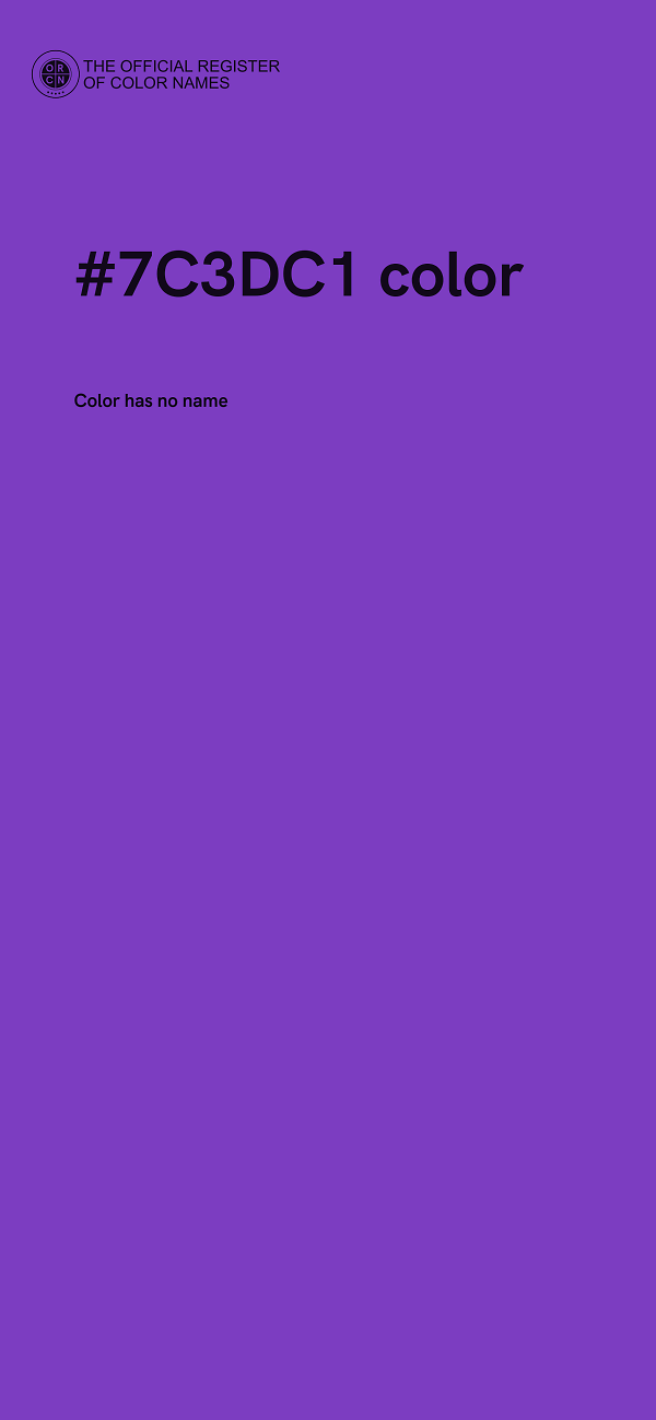 #7C3DC1 color image