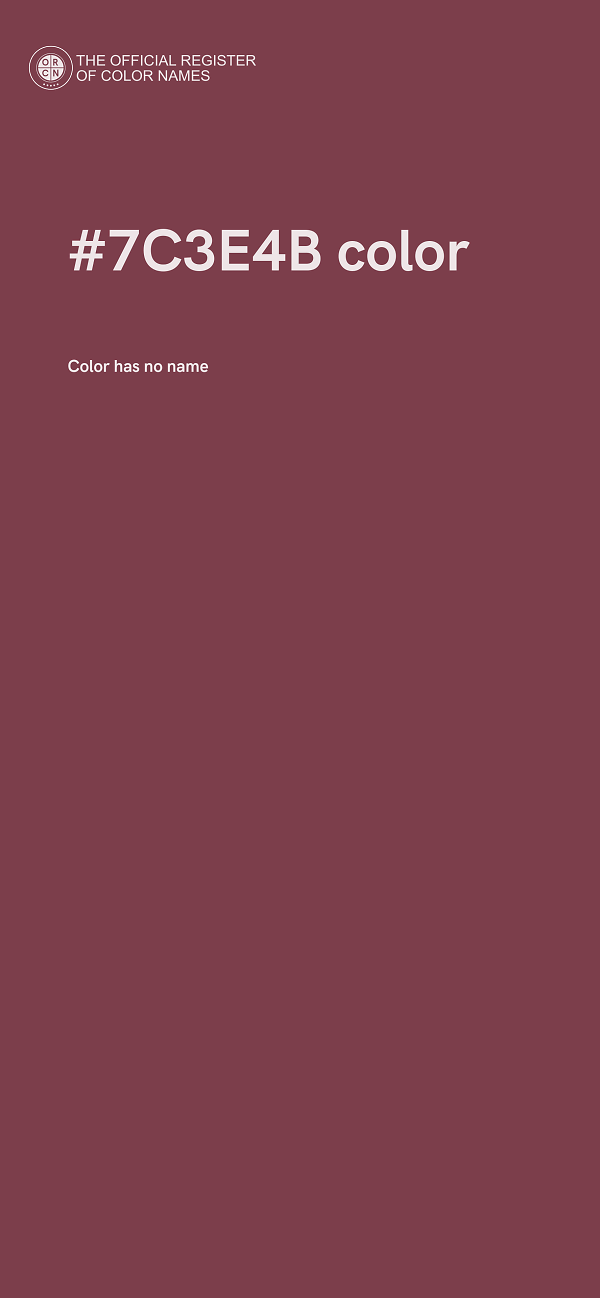 #7C3E4B color image
