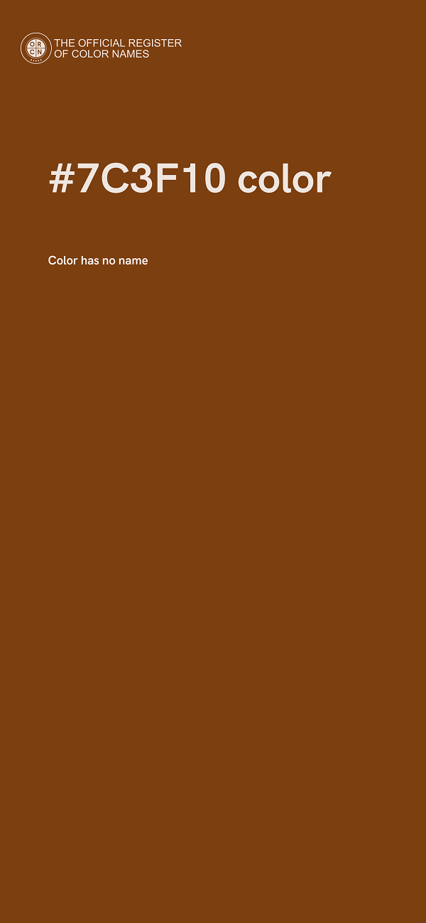 #7C3F10 color image