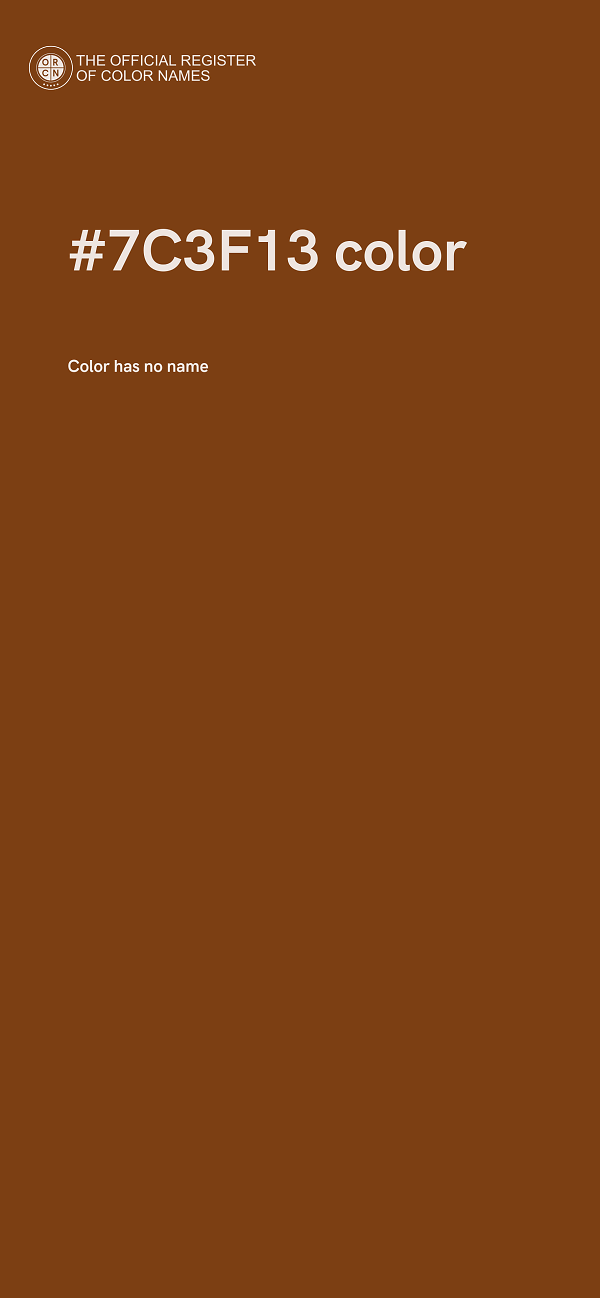 #7C3F13 color image