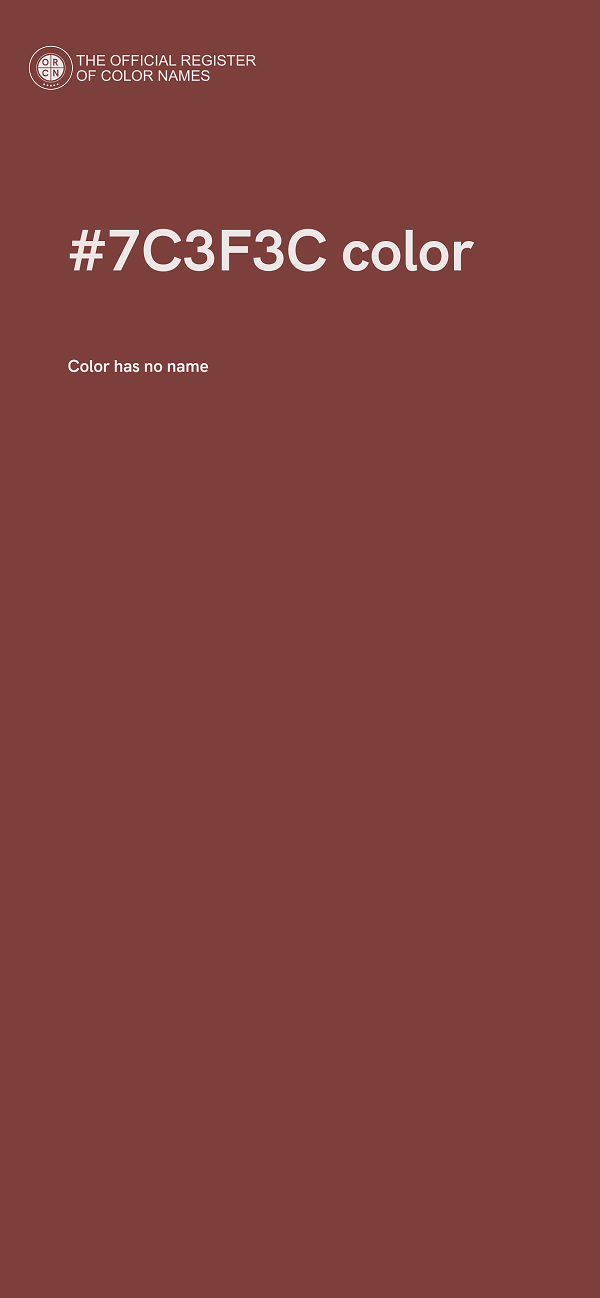 #7C3F3C color image