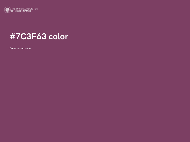 #7C3F63 color image