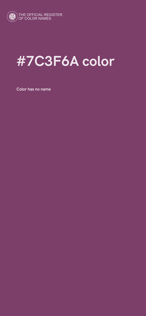 #7C3F6A color image