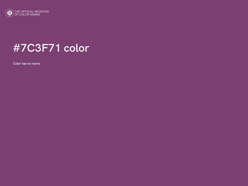 #7C3F71 color image