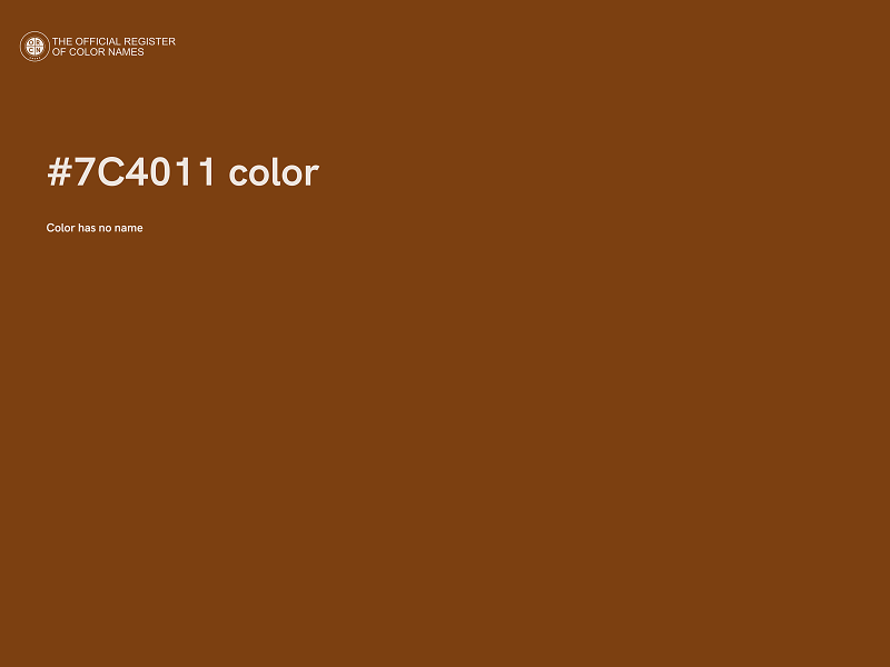 #7C4011 color image