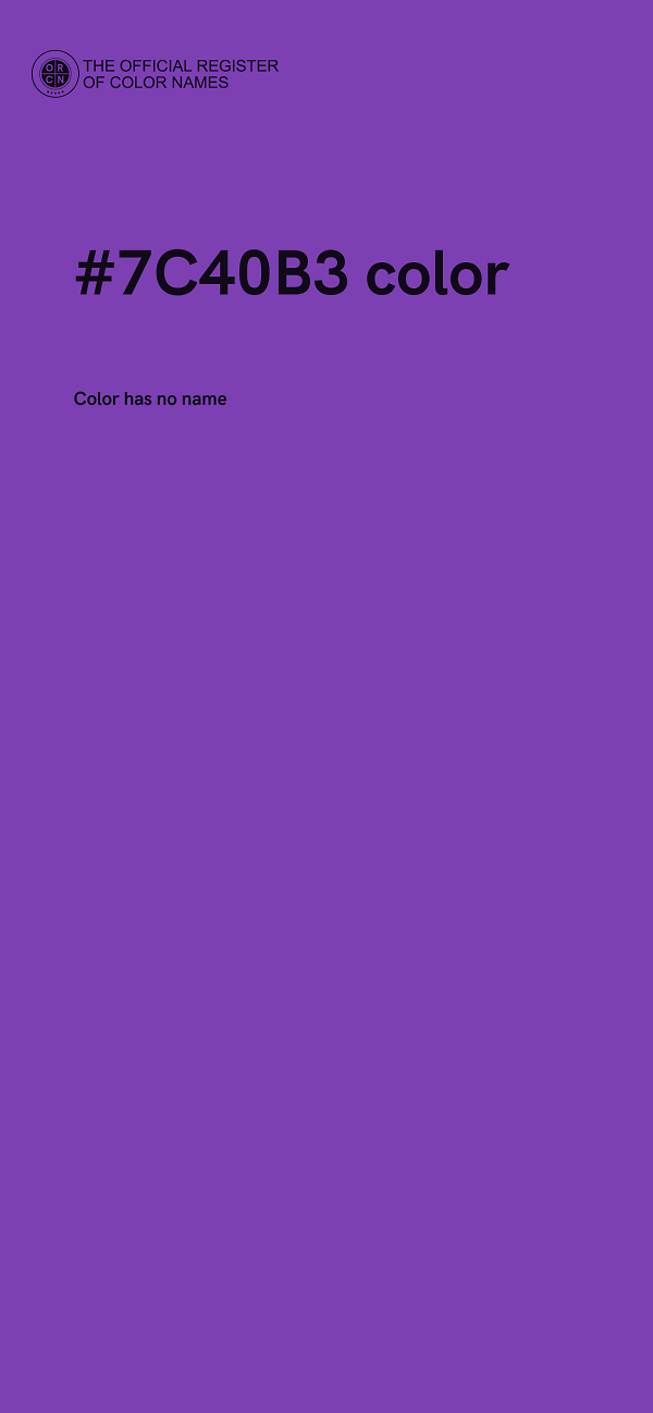 #7C40B3 color image
