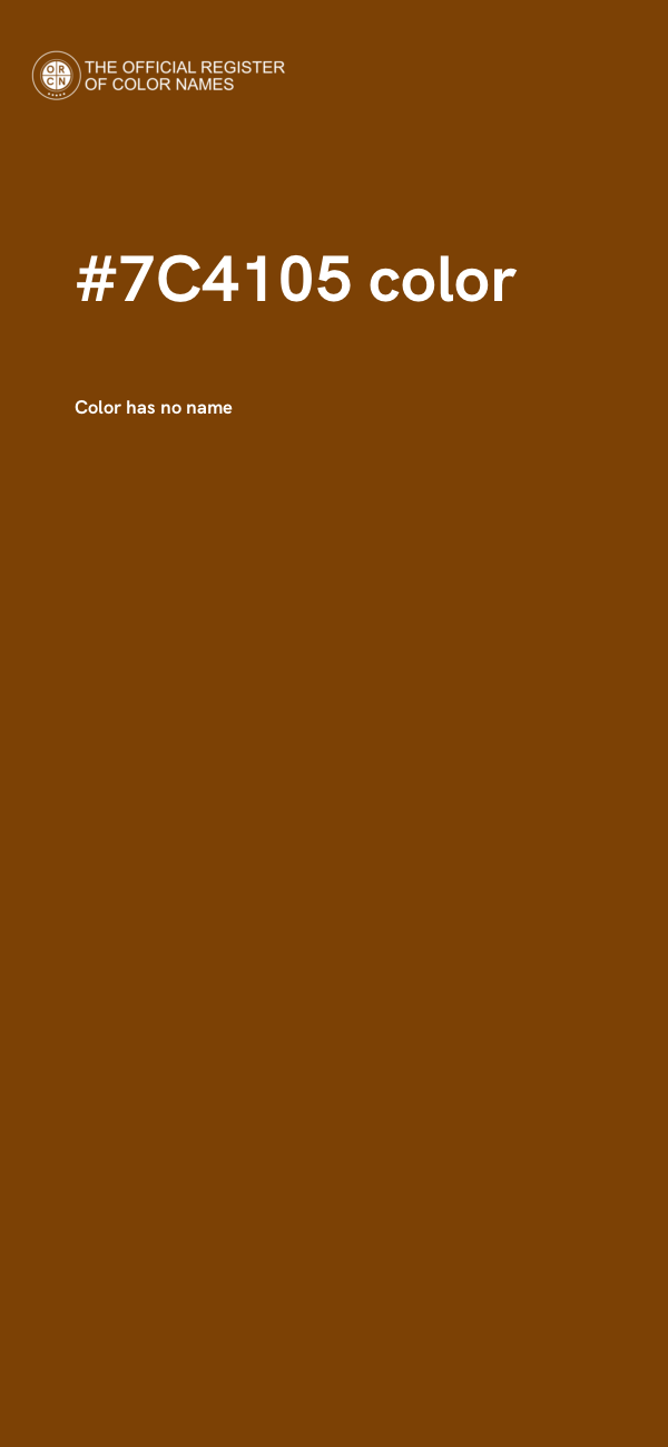 #7C4105 color image