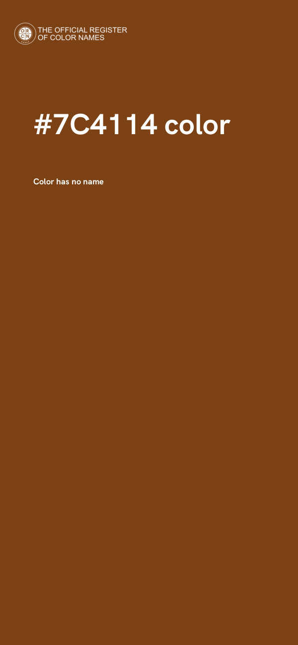 #7C4114 color image