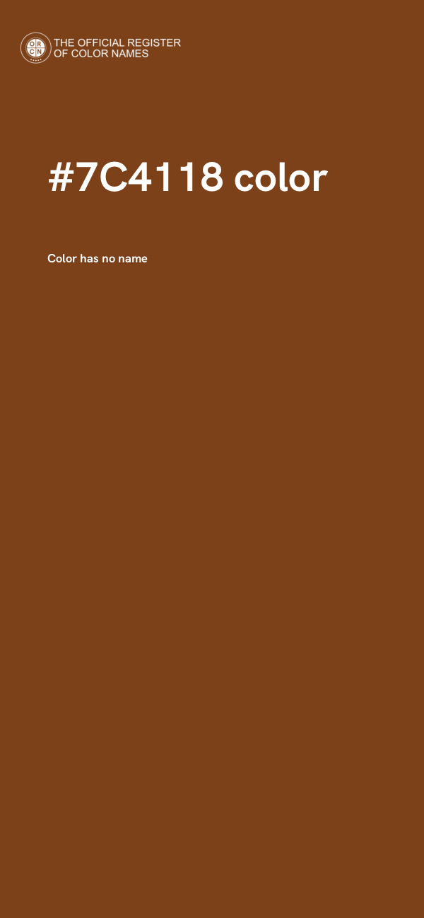 #7C4118 color image