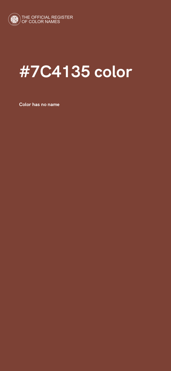 #7C4135 color image
