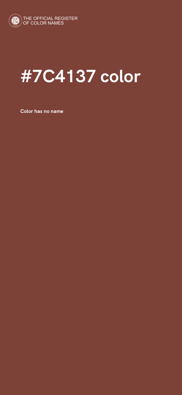 #7C4137 color image
