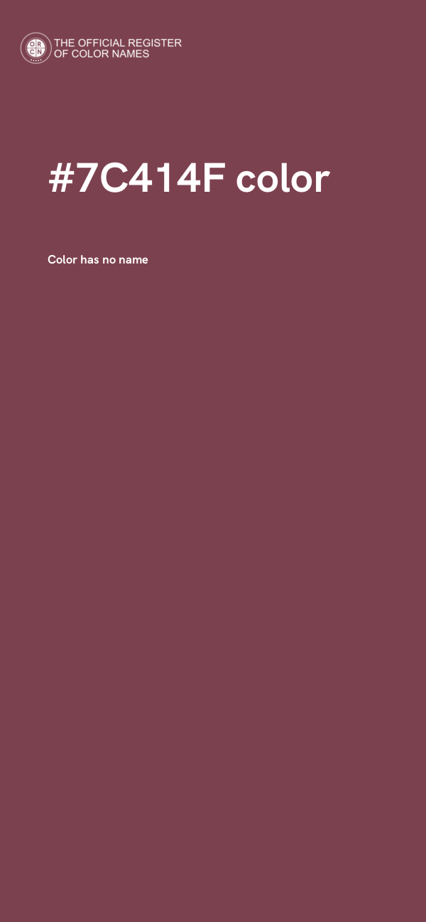 #7C414F color image