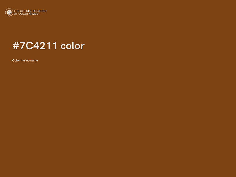 #7C4211 color image