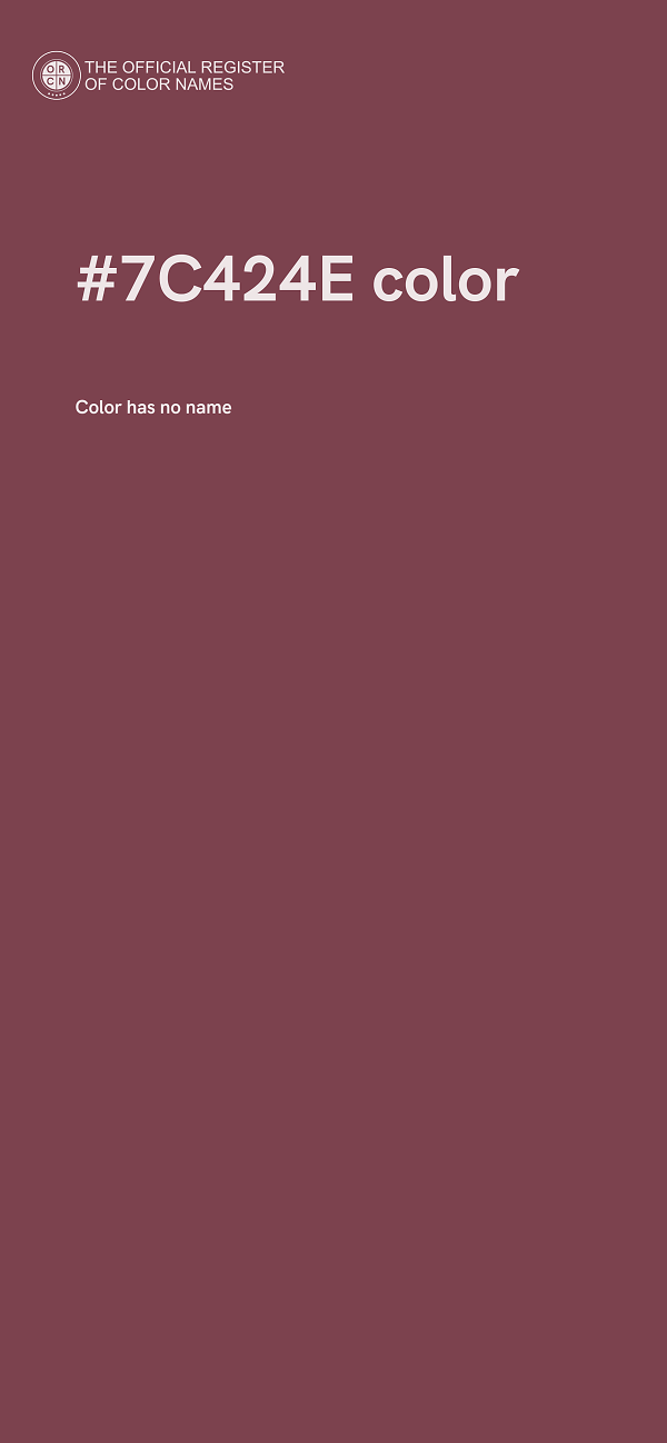 #7C424E color image