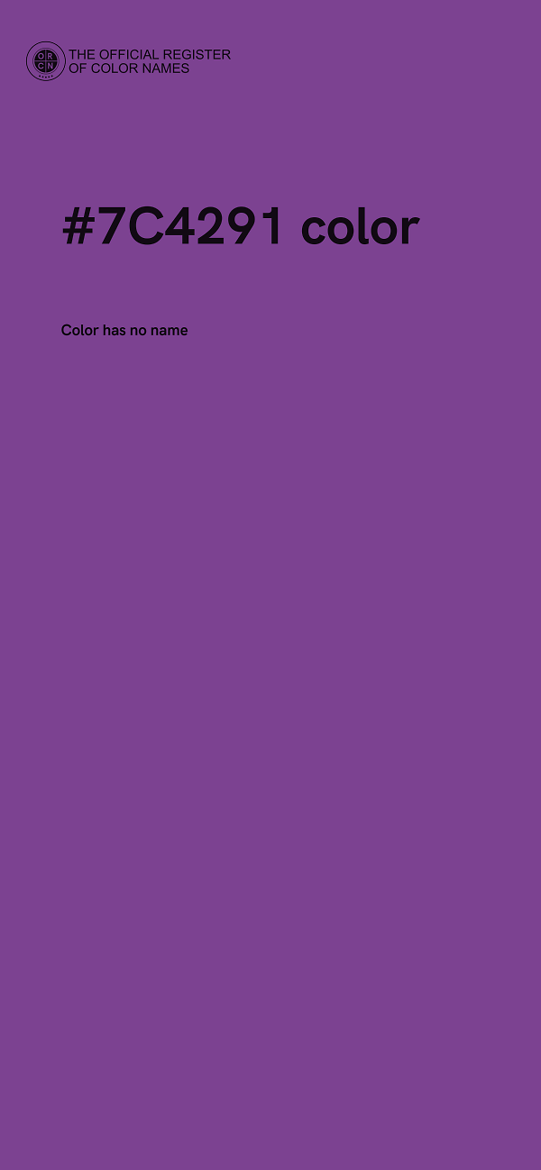 #7C4291 color image