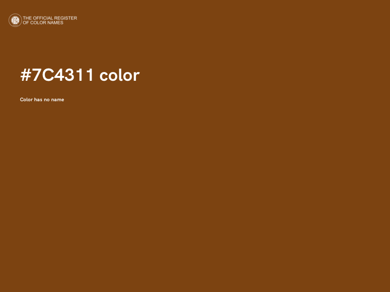 #7C4311 color image