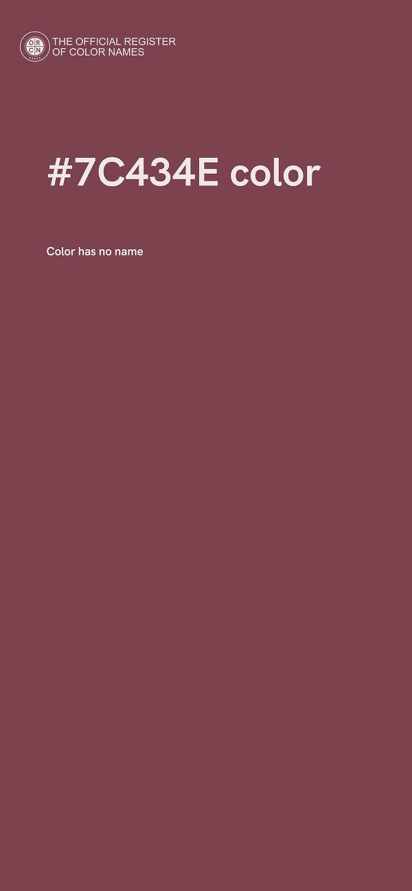 #7C434E color image