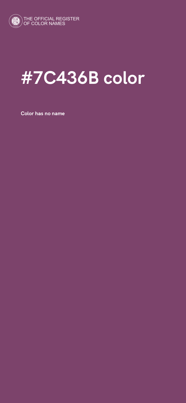 #7C436B color image
