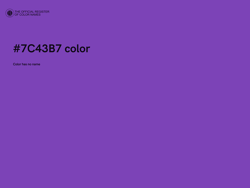 #7C43B7 color image