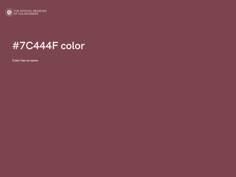 #7C444F color image