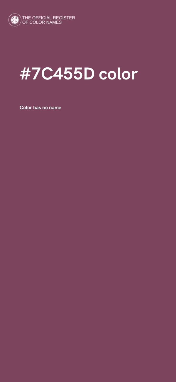 #7C455D color image
