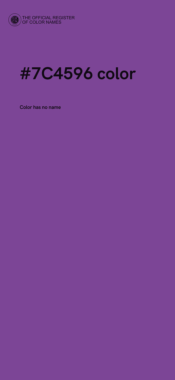 #7C4596 color image