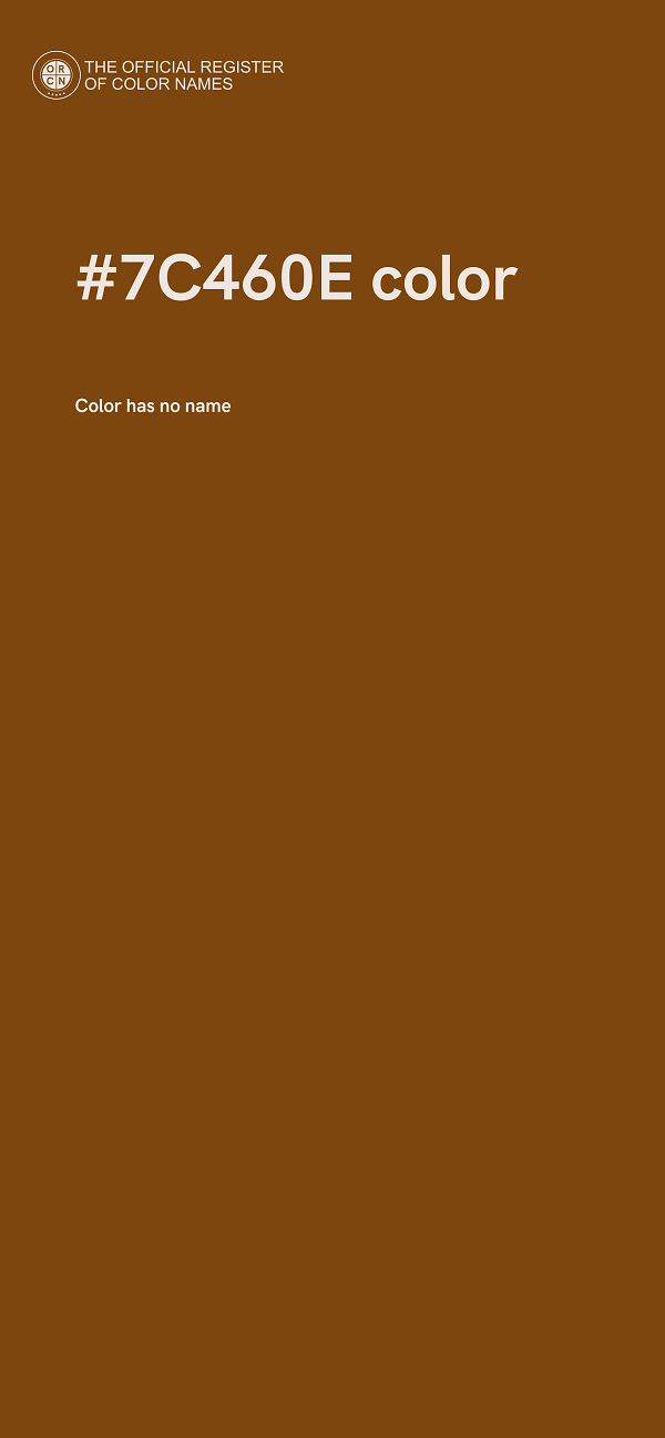 #7C460E color image