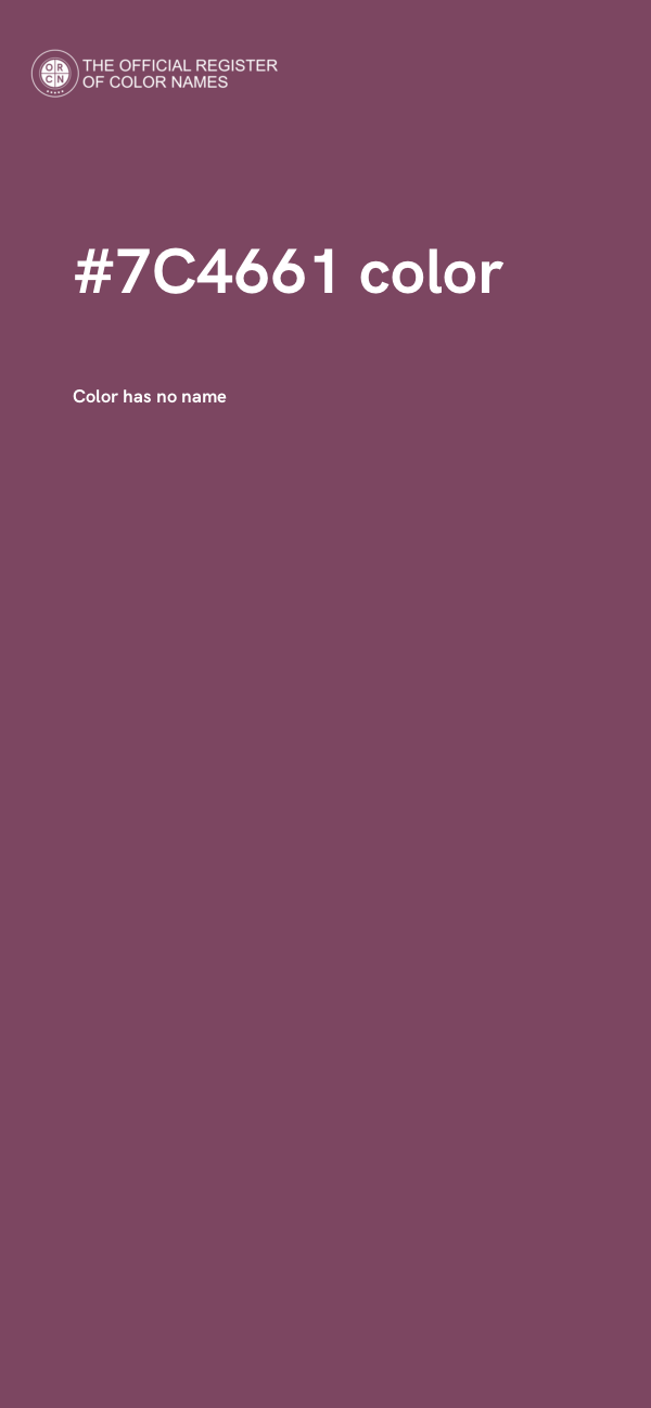 #7C4661 color image