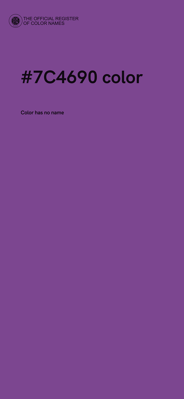 #7C4690 color image