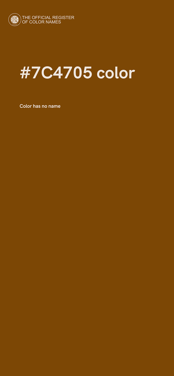 #7C4705 color image