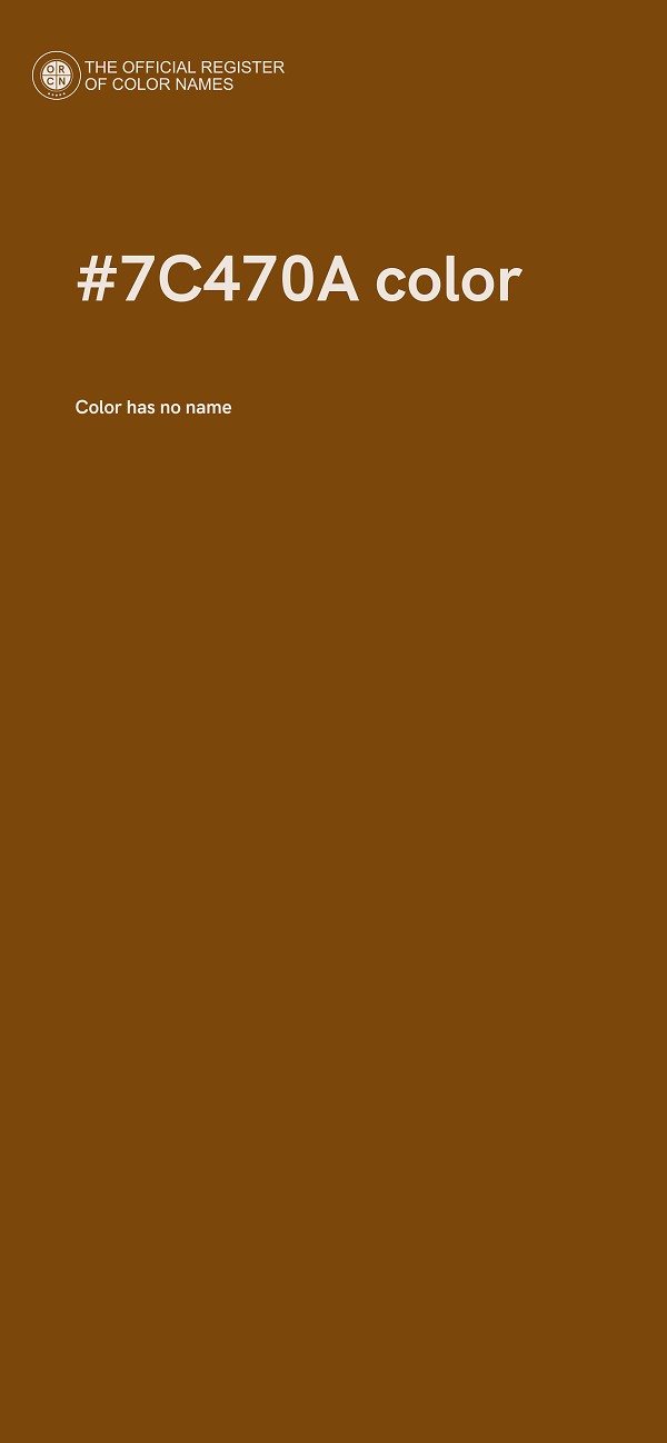 #7C470A color image